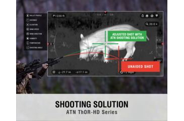 Image of ATN ThOR-HD Thermal Imaging Rifle Scopes, 2-8x, 25 mm, Multiple Patterns &amp; Color Options Reticles, Black, TIWSTH382A