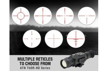 Image of ATN ThOR-HD Thermal Imaging Rifle Scopes, 2.5-25x, 50 mm, Multiple Patterns &amp; Color Options Reticles, Black, TIWSTH643A