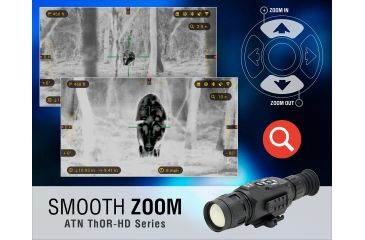 Image of ATN ThOR HD 384x288 Thermal Rifle Scope w/Video Recording, Wi-Fi, GPS, Smartphone Control via App. Black
