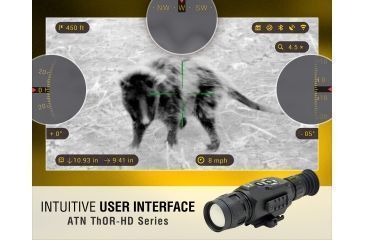Image of ATN ThOR HD 384x288 Thermal Rifle Scope w/Video Recording, Wi-Fi, GPS, Smartphone Control via App. Black