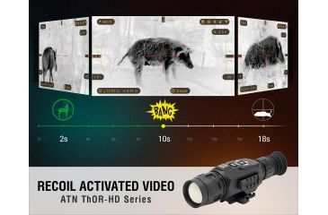 Image of ATN ThOR HD 384x288 Thermal Rifle Scope w/Video Recording, Wi-Fi, GPS, Smartphone Control via App. Black