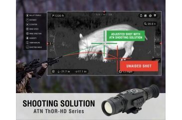 Image of ATN ThOR HD 384x288 Thermal Rifle Scope w/Video Recording, Wi-Fi, GPS, Smartphone Control via App. Black