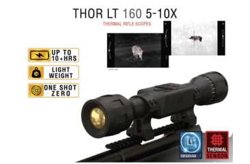 Image of ATN Thor-lt 160x120 Thermal Rifle Scope, Black - TIWSTLT150X