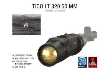 Image of ATN TICO LT 320 1.5 - 3x50 mm Thermal Clip-On,320x240, Black, TICOTLT350X
