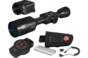 Image of ATN X-Sight 4K Buckhunter Daytime Rifle Scope, 3-14x50mm, 30mm Tube, First Focal Plane, Master Kit Battery Pack w/ X-Trac and Ballistic Laser, Black, DGWSXS3144KB-KIT2