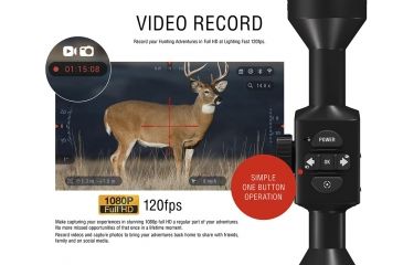 Image of ATN X-Sight 4K Buckhunter Daytime Rifle Scope, 3-14x50mm, 30mm Tube, First Focal Plane, Multiple Reticles, Black, DGWSXS3144KB