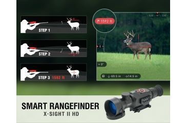 Image of ATN X-Sight II Smart Day/Night Rifle Scope w/HD Video, Wi-Fi, GPS, Smartphone Control via App, Black
