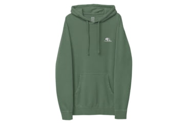 Image of Atoll Board Co Atoll Embroidered Pigment-Dyed Unisex Hoodie - Pigment Alpine Green, XL - Pigment Alpine Green,XL, 628E8E910173EPigment-Alpine-Green-XL