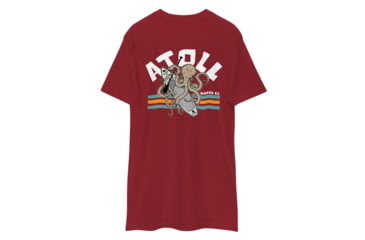 Image of Atoll Board Co Atoll Heavyweight Tee with Octopus and Paddle Board Design - Brick Red, L - Brick Red,L, 628E7F1B6395EBrick-Red-L