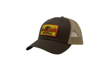 Image of Atoll Board Co Atoll Tahoe Sunset Illustration Hat - Brown - Brown, SQ3761371