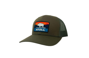 Image of Atoll Board Co Atoll Tahoe Sunset SUP Trucker Hat - Army Green - Army Green, SQ0886538