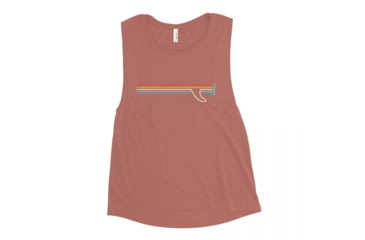 Image of Atoll Board Co Ladies Muscle Tank with Atoll Fin Graphic - Mauve, L - Mauve,L, 62F2979B0E2E8Mauve-L
