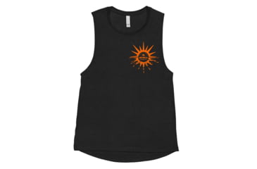 Image of Atoll Board Co Ladies Muscle Tank with Atoll Horizon Sunset Graphic - Black Heather, L - Black Heather,L, 64518BAA8DF22Black-Heather-L