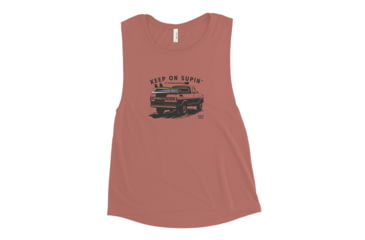 Image of Atoll Board Co Ladies Muscle Tank with Atoll Paddle Board Truck Graphic - Mauve, XL - Mauve,XL, 6459504AB336BMauve-XL