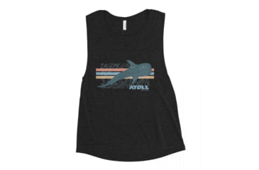 Image of Atoll Board Co Ladies Muscle Tank with Atoll Whale Shark Graphic - Black Heather, L - Black Heather,L, 62C614FF9083DBlack-Heather-L