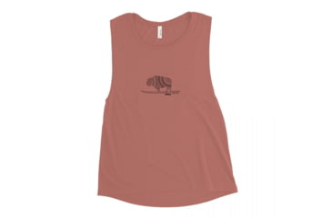 Image of Atoll Board Co Ladies Muscle Tank with Black Atoll Mandala Graphic - Mauve, M - Mauve,M, 62C1E4ECEE156Mauve-M