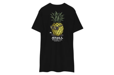 Image of Atoll Board Co Mens Heavyweight Tee with Atoll Pineapple Head Graphic - Black, S - Black,S, 6494C46A3D775Black-S