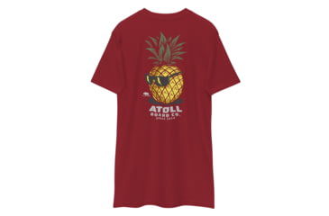 Image of Atoll Board Co Mens Heavyweight Tee with Atoll Pineapple Head Graphic - Brick Red, S - Brick Red,S, 6494C46A3D775Brick-Red-S