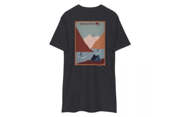 Image of Atoll Board Co Mens premium heavyweight tee with Atoll Campsite Graphic - Charcoal Heather, L - Charcoal Heather,L, 62C604F24CC2FCharcoal-Heather-L