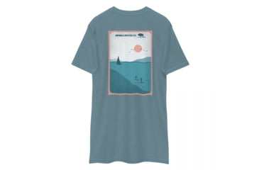 Image of Atoll Board Co Mens premium heavyweight tee with Atoll Harbor Paddle Graphic - Agave, L - Agave,L, 62C6061F6D656Agave-L