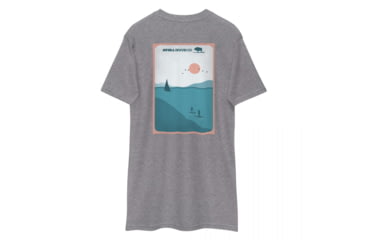 Image of Atoll Board Co Mens premium heavyweight tee with Atoll Harbor Paddle Graphic - Carbon Grey, L - Carbon Grey,L, 62C6061F6D656Carbon-Grey-L