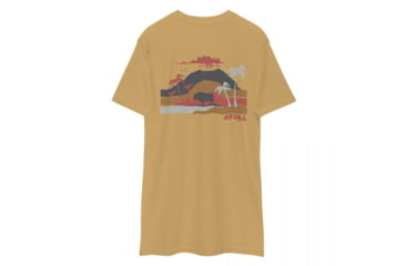 Image of Atoll Board Co Mens premium heavyweight tee with Atoll Volcano Graphic - Vintage Gold, L - Vintage Gold,L, 62FBD261EF61DVintage-Gold-L