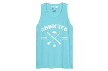 Image of Atoll Board Co Mens premium tank top with Addicted to Paddle Boarding Graphic - Pacific Blue, L - Pacific Blue,L, 62E957FE1F679Pacific-Blue-L