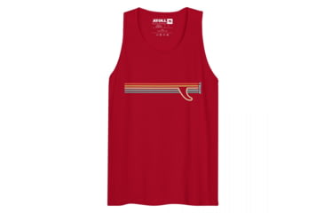 Image of Atoll Board Co Mens premium tank top with Atoll Fin Graphic - Red, XL - Red,XL, 62F296FF9796ARed-XL