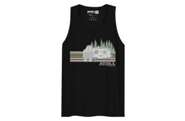 Image of Atoll Board Co Mens premium tank top with Atoll SUP Camp Graphic - Black, S - Black,S, 62C33C7E798EFBlack-S
