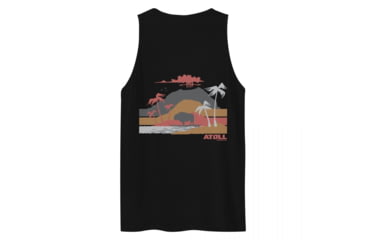 Image of Atoll Board Co Mens premium tank-top with Atoll Volcano Grapic - Black, S - Black,S, 62FBD088904E5Black-S