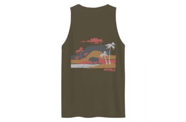 Image of Atoll Board Co Mens premium tank-top with Atoll Volcano Grapic - Military Green, L - Military Green,L, 62FBD088904E5Military-Green-L