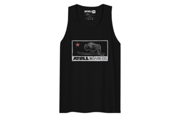 Image of Atoll Board Co Mens Tank Top with Atoll Republic Logo - Black, S - Black,S, 62904E1E1A789Black-S