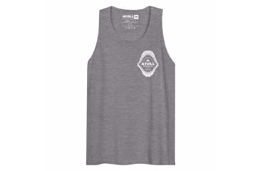 Image of Atoll Board Co Mens Tank Top with Atoll Shark Fossil Graphic - Athletic Heather, M - Athletic Heather,M, 6487459A4AC87Athletic-Heather-M