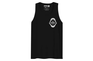 Image of Atoll Board Co Mens Tank Top with Atoll Shark Fossil Graphic - Black, L - Black,L, 6487459A4AC87Black-L