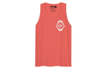 Image of Atoll Board Co Mens Tank Top with Atoll Shark Fossil Graphic - Coral, L - Coral,L, 6487459A4AC87Coral-L