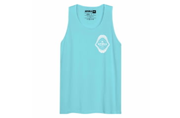 Image of Atoll Board Co Mens Tank Top with Atoll Shark Fossil Graphic - Pacific Blue, L - Pacific Blue,L, 6487459A4AC87Pacific-Blue-L