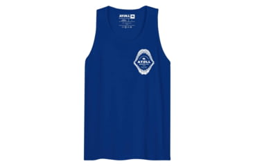 Image of Atoll Board Co Mens Tank Top with Atoll Shark Fossil Graphic - Team Royal, L - Team Royal,L, 6487459A4AC87Team-Royal-L