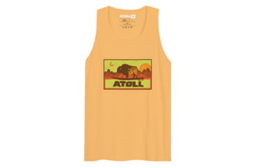 Image of Atoll Board Co Mens Tank Top with Atoll Sunset Logo Hunter Edition - Squash, S - Squash,S, 629A5114142ABSquash-S