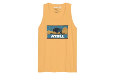 Image of Atoll Board Co Mens Tank Top with Atoll Sunset Logo Night Edition - Squash, L - Squash,L, 629A5965572DASquash-L