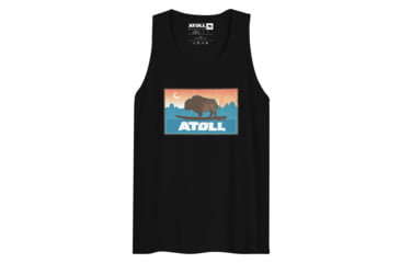 Image of Atoll Board Co Mens Tank Top with Atoll Sunset Logo Original Edition - Black, S - Black,S, 629A5A772E8D4Black-S