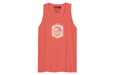 Image of Atoll Board Co Mens Tank Top with Atoll Wave Graphic - Coral, 3XL - Coral,3XL, 64639551098A5Coral-3XL