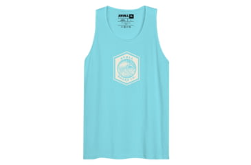 Image of Atoll Board Co Mens Tank Top with Atoll Wave Graphic - Pacific Blue, M - Pacific Blue,M, 64639551098A5Pacific-Blue-M