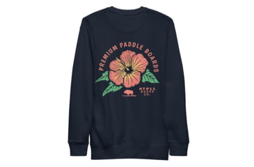 Image of Atoll Board Co Premium Crew Neck Sweatshirt with Atoll Paddle Board Island Flower Graphic - Navy Blazer, 2XL - Navy Blazer,2XL, 6441992434D68Navy-Blazer-2XL