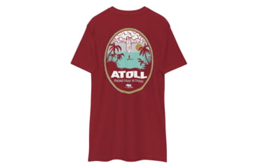 Image of Atoll Board Co Premium Heavyweight Tee with Atoll Calm in Chaos Graphic - Brick Red, L - Brick Red,L, 637BC2B19E206Brick-Red-L