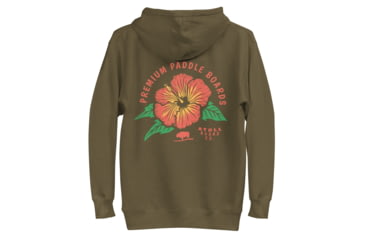 Image of Atoll Board Co Premium Hoodie with Atoll Paddle Board Island Flower Graphic - Military Green, S - Military Green,S, 64418929228BDMilitary-Green-S