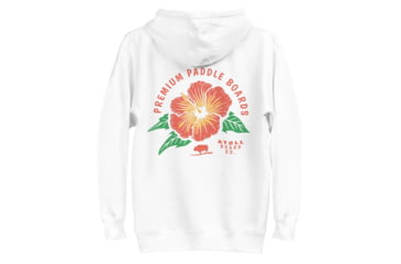 Image of Atoll Board Co Premium Hoodie with Atoll Paddle Board Island Flower Graphic - White, L - White,L, 64418929228BDWhite-L