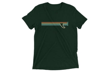 Image of Atoll Board Co Short sleeve t-shirt with Atoll Fin Graphic - Emerald Triblend, S - Emerald Triblend,S, 62F2B4F6845AAEmerald-Triblend-S