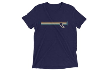 Image of Atoll Board Co Short sleeve t-shirt with Atoll Fin Graphic - Navy Triblend, XL - Navy Triblend,XL, 62F2B4F6845AANavy-Triblend-XL