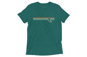 Image of Atoll Board Co Short sleeve t-shirt with Atoll Fin Graphic - Teal Triblend, XS - Teal Triblend,XS, 62F2B4F6845AATeal-Triblend-XS