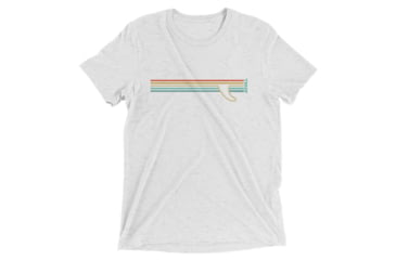 Image of Atoll Board Co Short sleeve t-shirt with Atoll Fin Graphic - White Fleck Triblend, L - White Fleck Triblend,L, 62F2B4F6845AAWhite-Fleck-Triblend-L